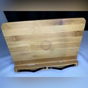 Bamboo Book/Cookbook HolderAdjustable Stand For Kitchen or Office 11x8 - New